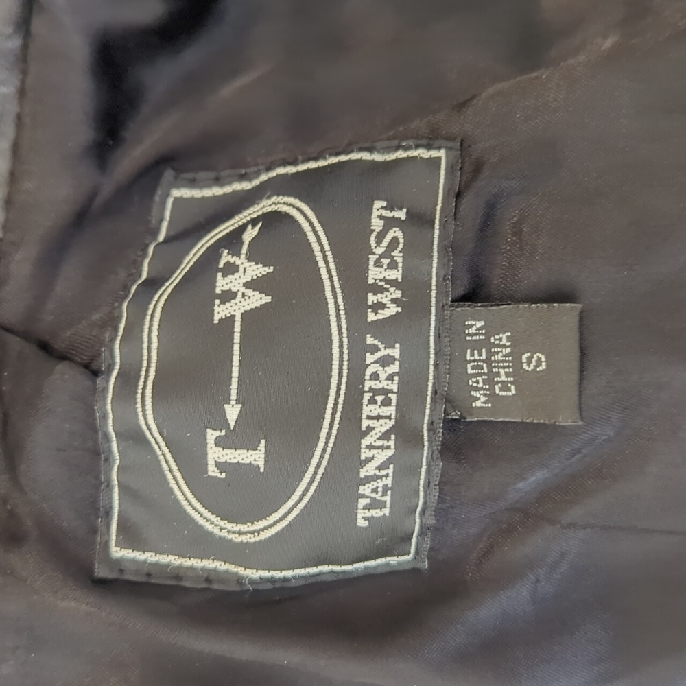 Tannery West Black Leather Motorcycle Jacket, S - Picture 4 of 5